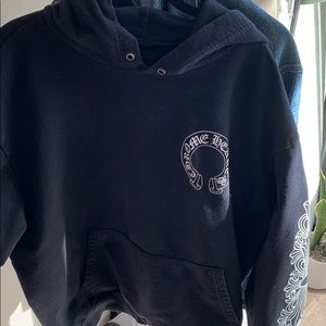 Black chrome hearts hoodie large